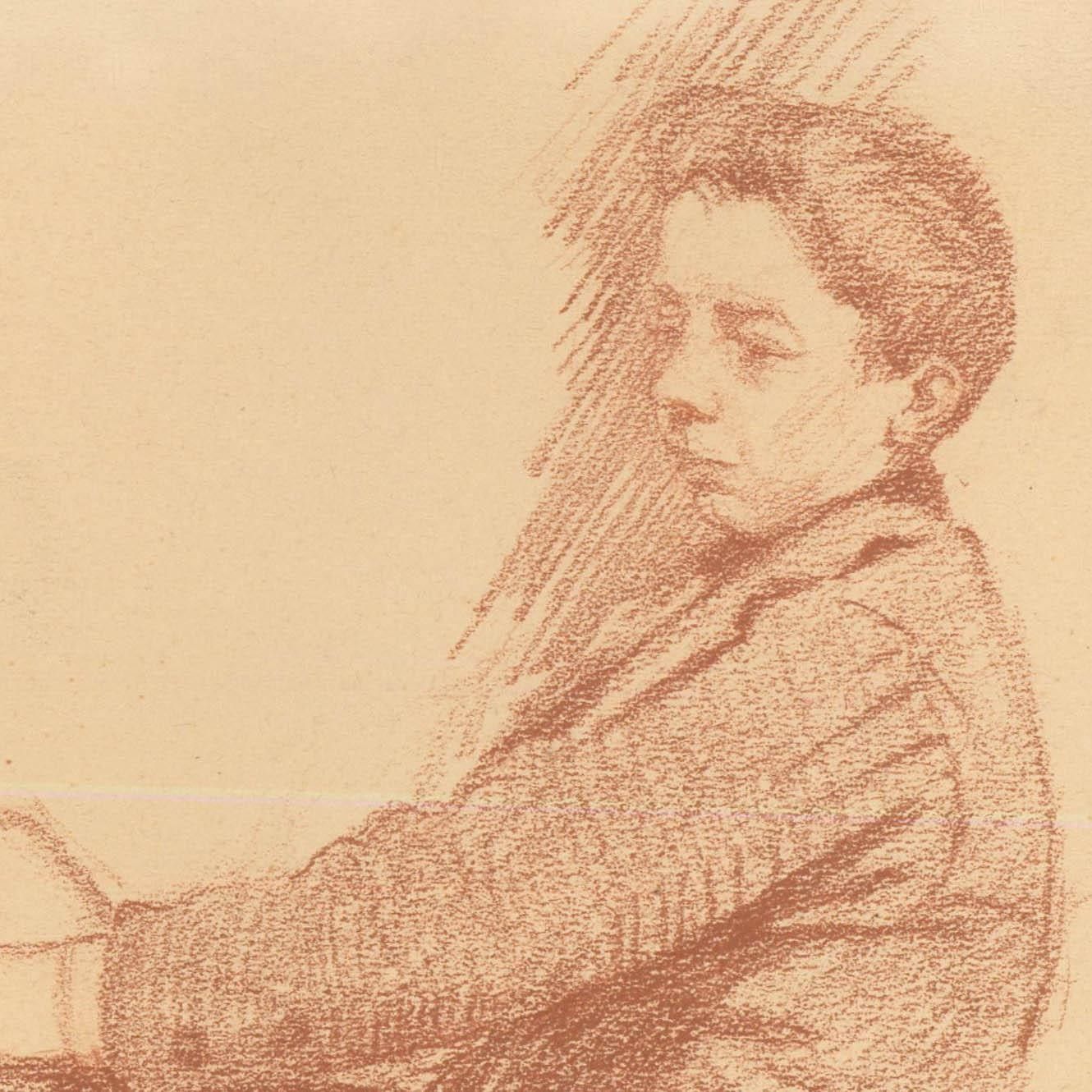 Olivier Duchateau (1876 1939) Early 20th Century Pastel, Seated Boy photo for sale