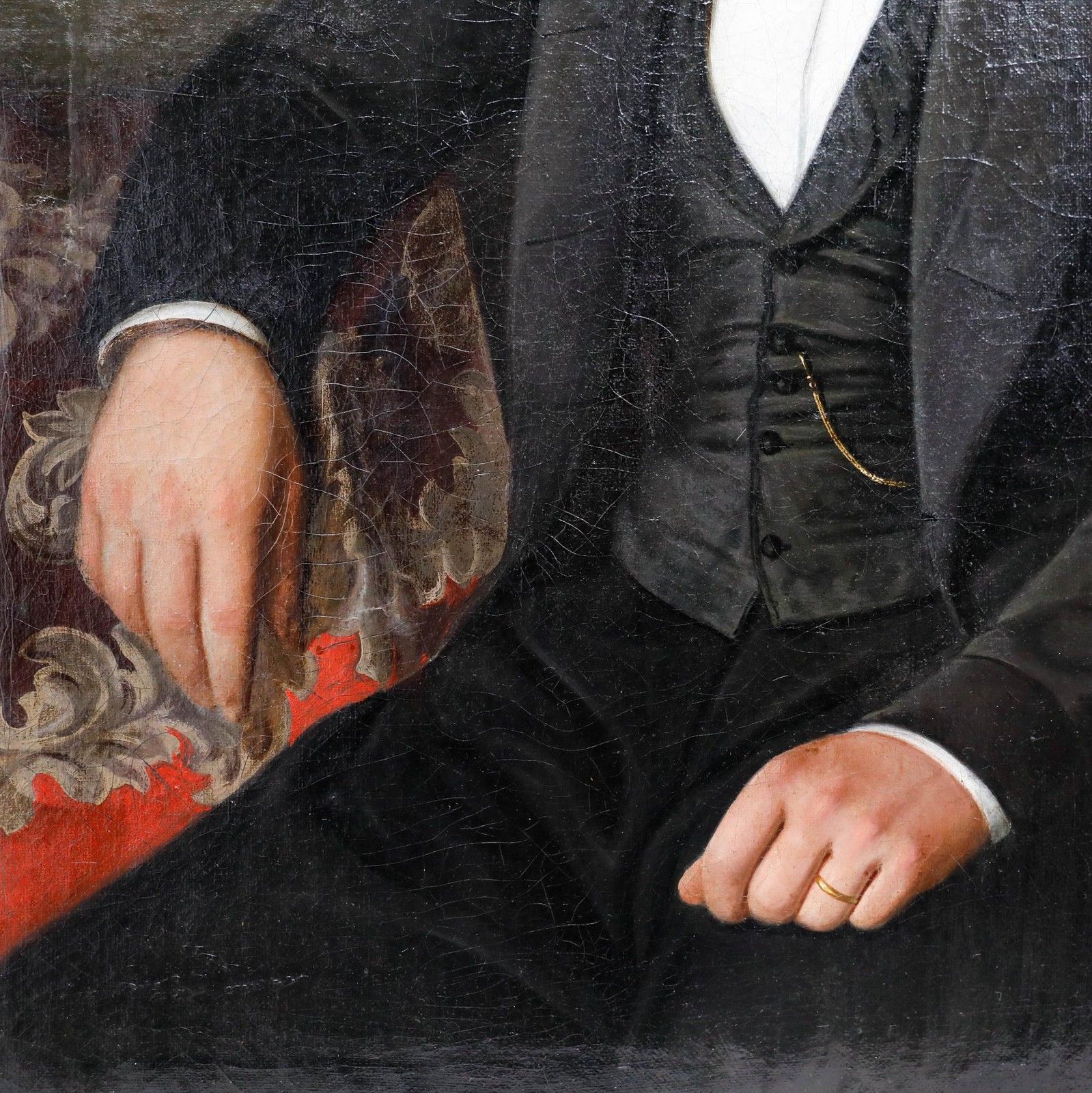 19th Century Oil Gentleman Of The House photo Art