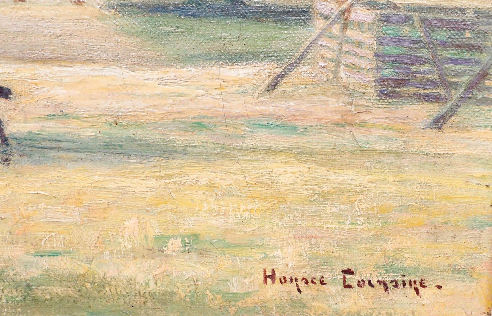 Horace Raoul Colmaire (1875 1965) Early 20th Century Oil, Shepherd And His Dog photo vinterior