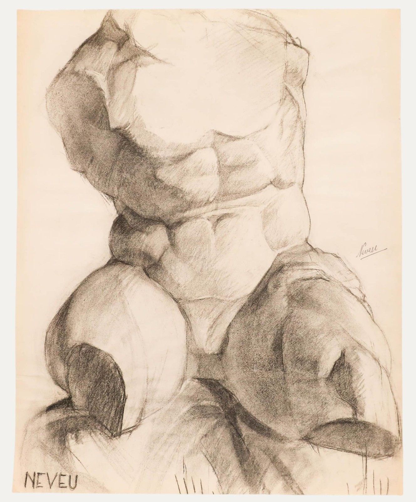 Pierre Neveu (B.1929) Mid 20th Century Graphite Drawing, Academic Study III