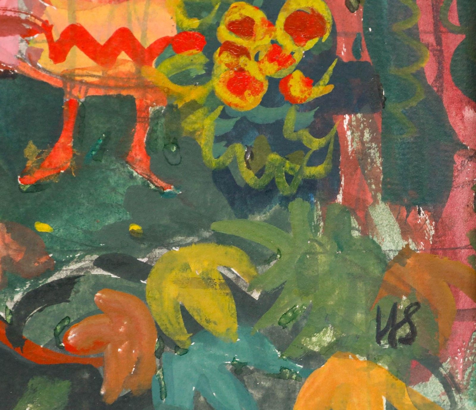Helen Steinthal (1911 1991) 20th Century Gouache, Battle With The Phoenix photo 275.0