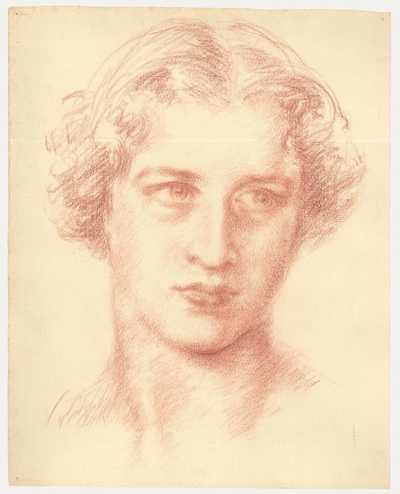 Francis Rudolph (1921 2005) Mid 20th Century Sanguine, Head Study II