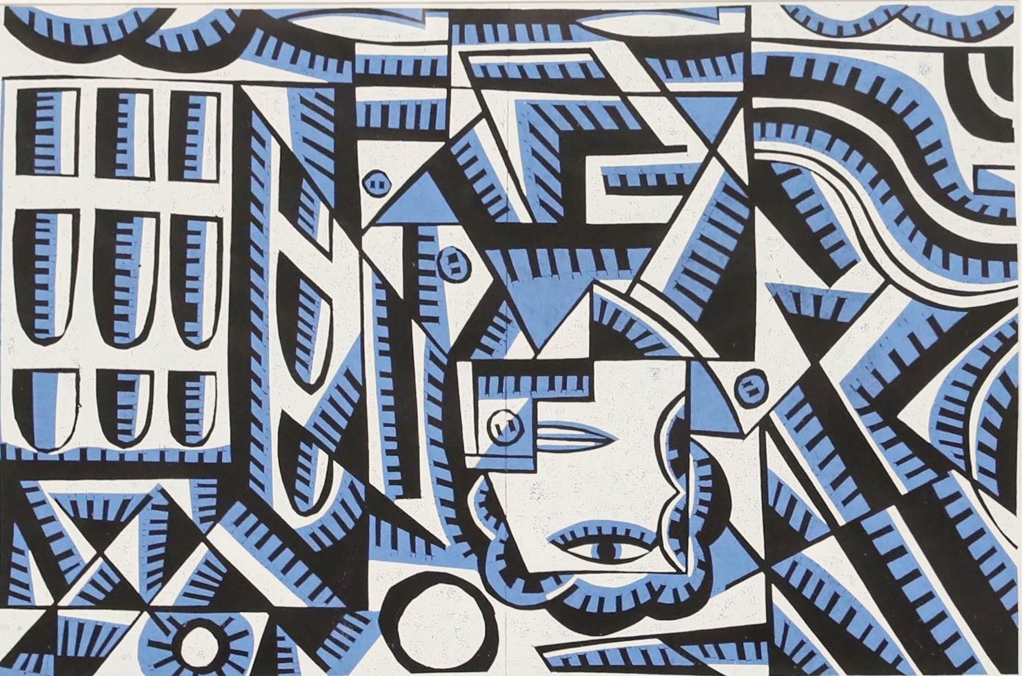 Ian Macintyre (B.1958) 20th Century Linoprint, Tummel Bridge photo furniture