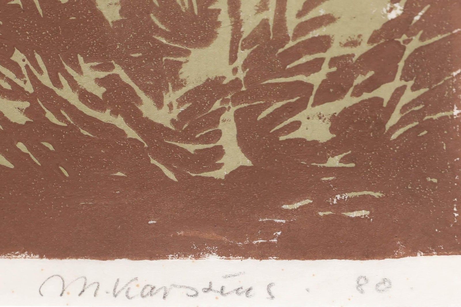 M. Karstens Framed 20th Century Woodcut, Kopfweiden photo 325.0