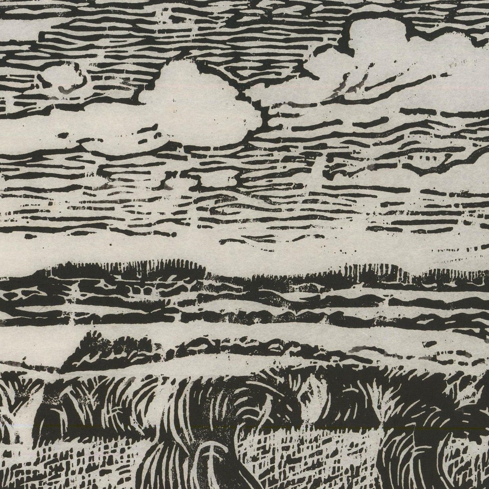 M. Karstens 20th Century Woodcut, Holstein Countryside photo for sale