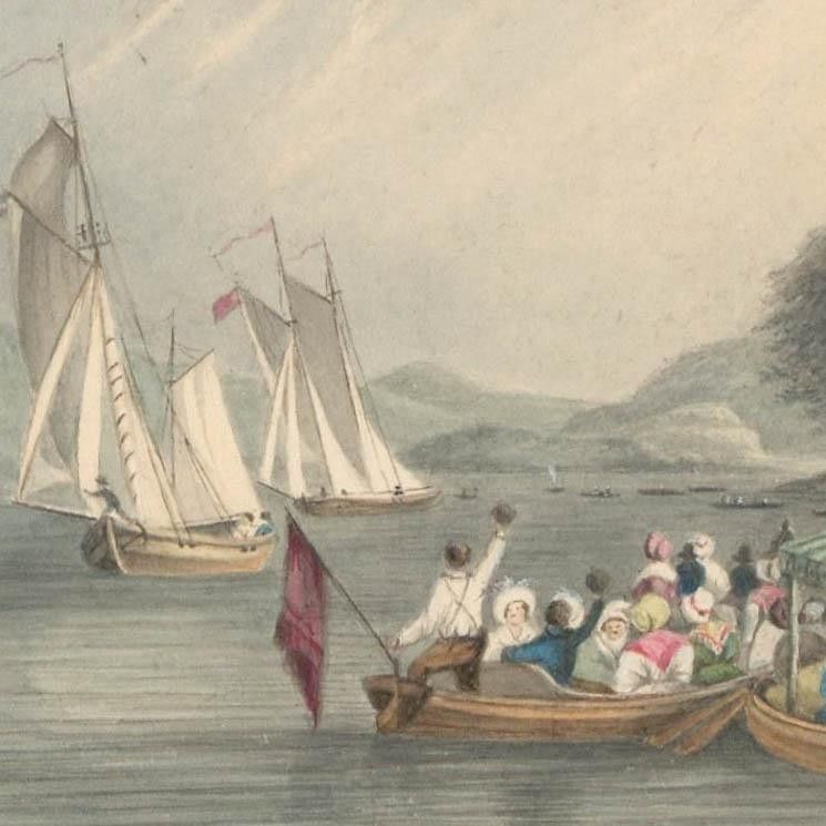 Thomas Remnant Charleton (1756 1849) Watercolour, Ferry House Regatta photo for sale