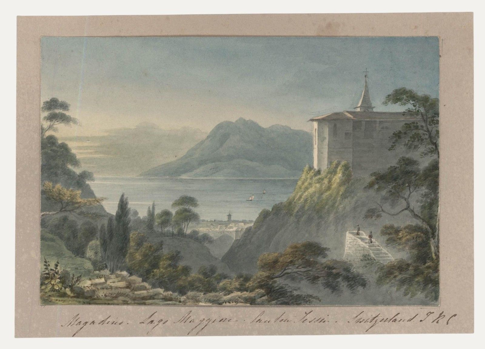Thomas Remnant Charleton (1756 1849) Watercolour, View Of Magadion