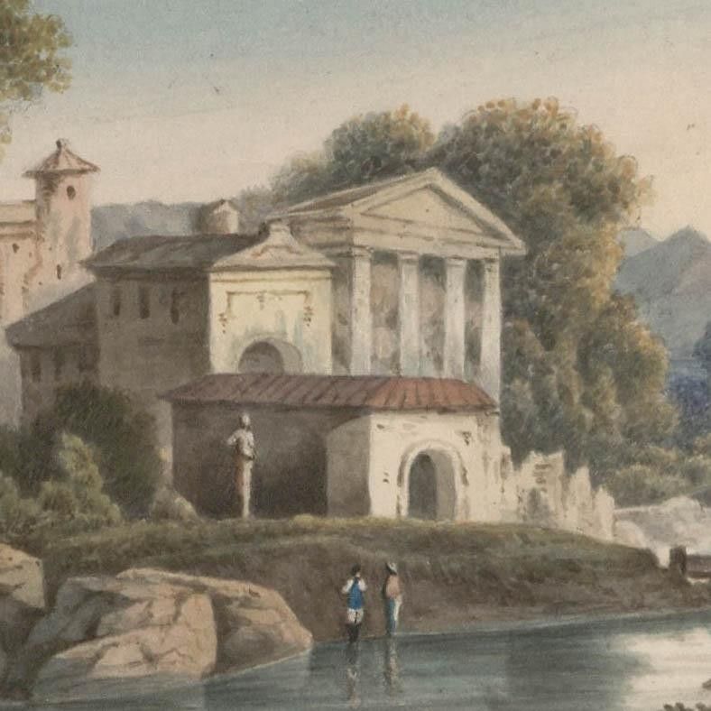 Thomas Remnant Charleton (1756 1849) Watercolour, In The Campagna Of Rome photo for sale