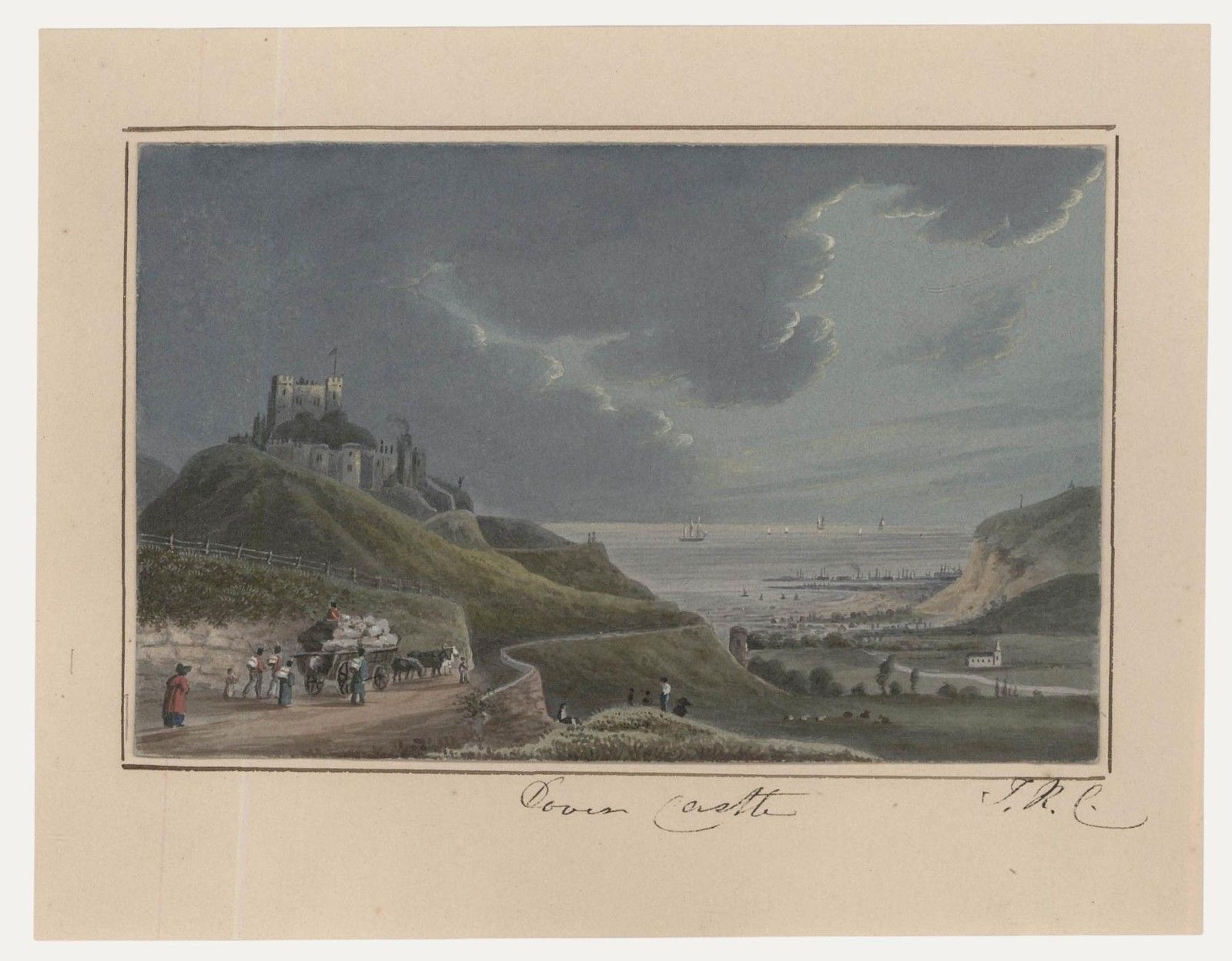 Thomas Remnant Charleton (1756 1849) Watercolour, Soliders At Dover Castle