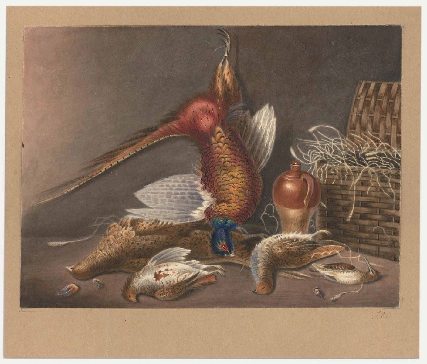 Thomas Remnant Charleton (1756 1849) Watercolour, Game Bird's In The Larder