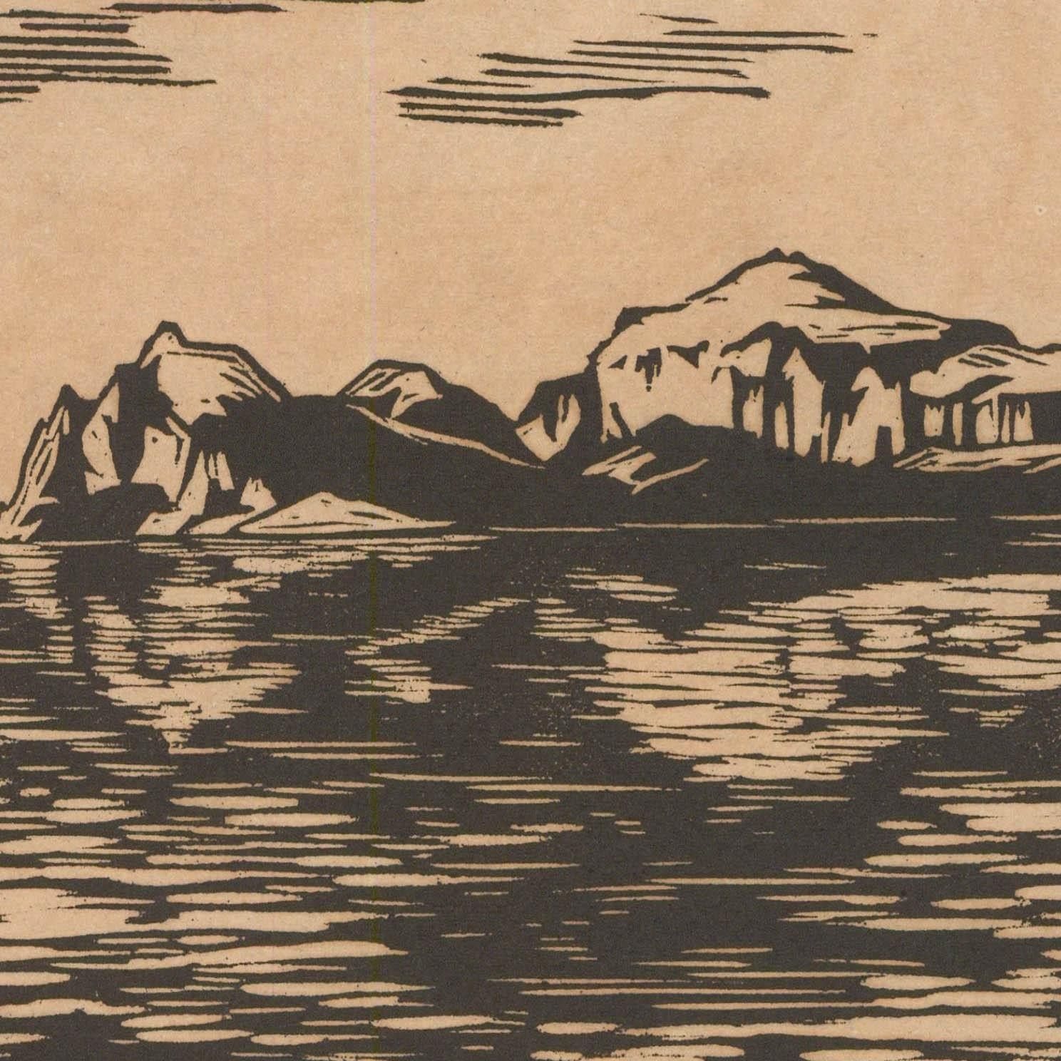 Hans Venter (1892 1971) Early 20th Century Woodcut, Capri photo for sale