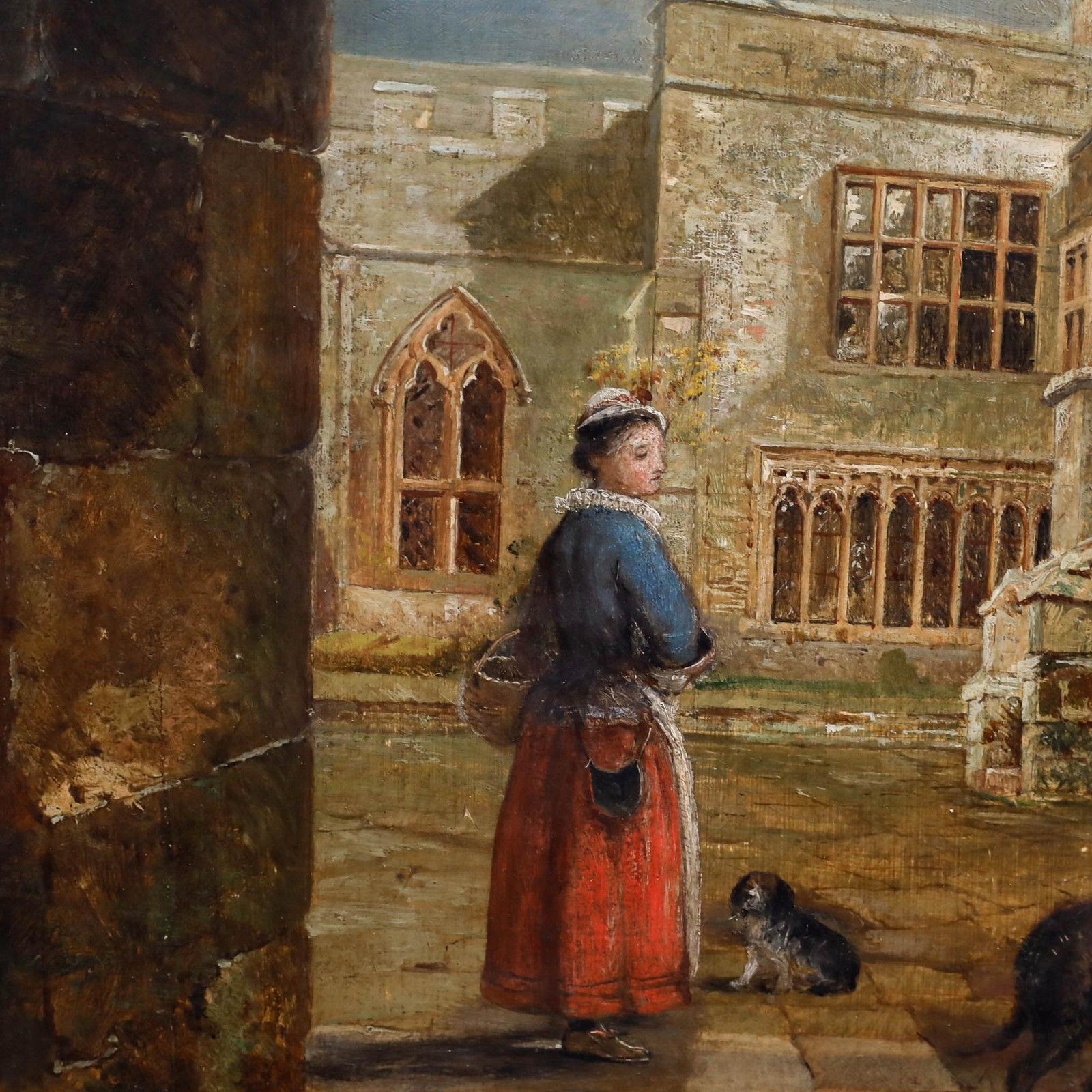 19th Century Oil The Man At The Gates photo 550.0