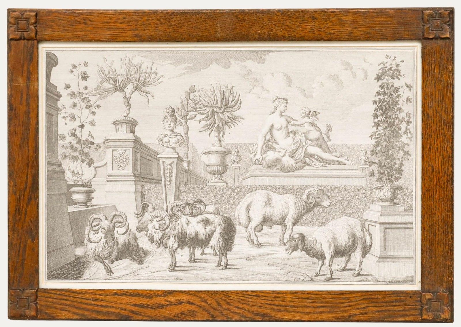 Salomon Kleiner (1700 1761) 18th Century Engraving, Prince Eugene's Sheep