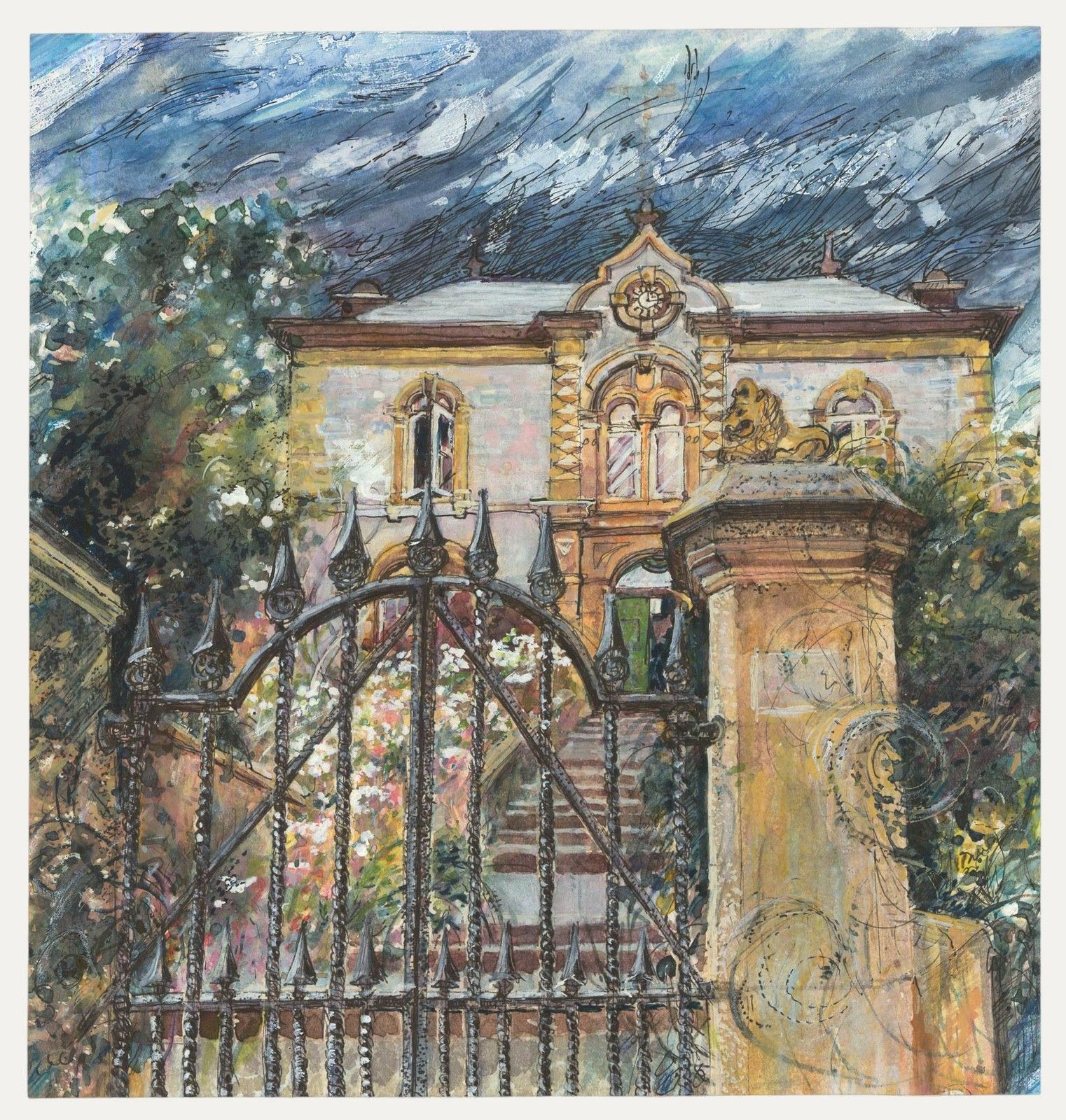 Norah K. Rogerson 20th Century Watercolour, Bagshaw Hall, Tideswell
