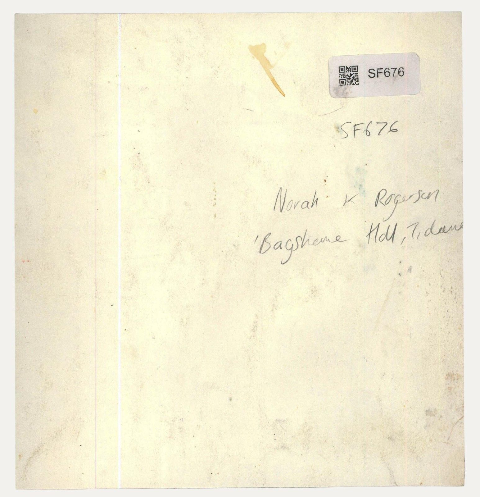 Norah K. Rogerson 20th Century Watercolour, Bagshaw Hall, Tideswell photo for sale