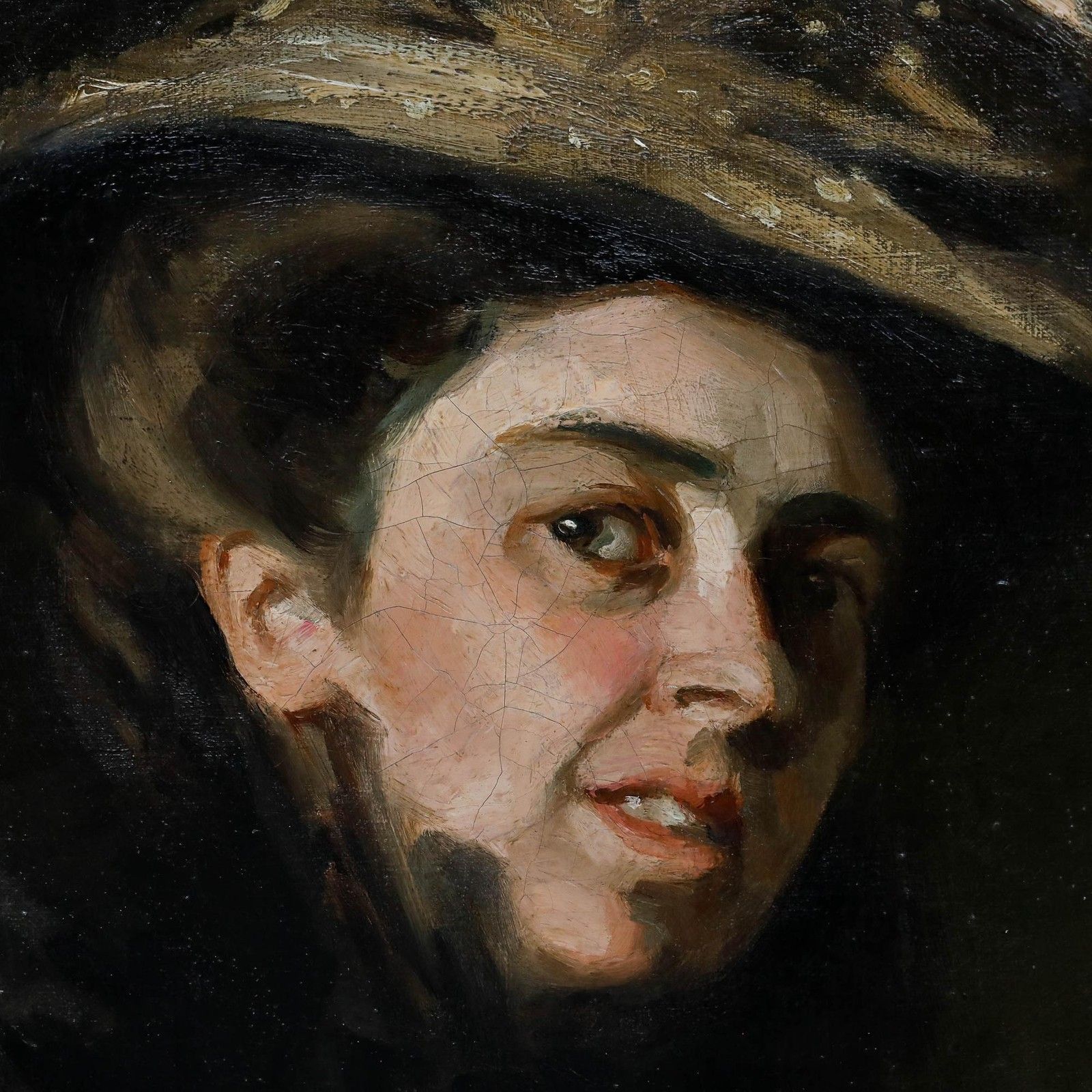 English School Late 19th Century Oil A Dramatic Stare photo Art