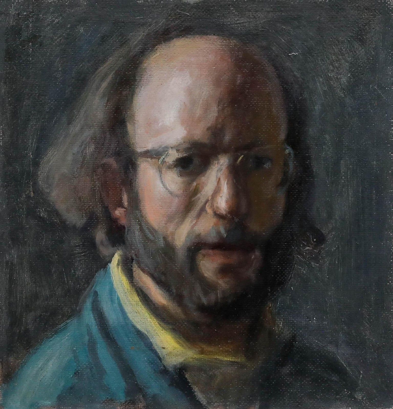 George Weissbort (1928 2013) 20th Century Oil, Weissbort In A Yellow Shirt photo furniture