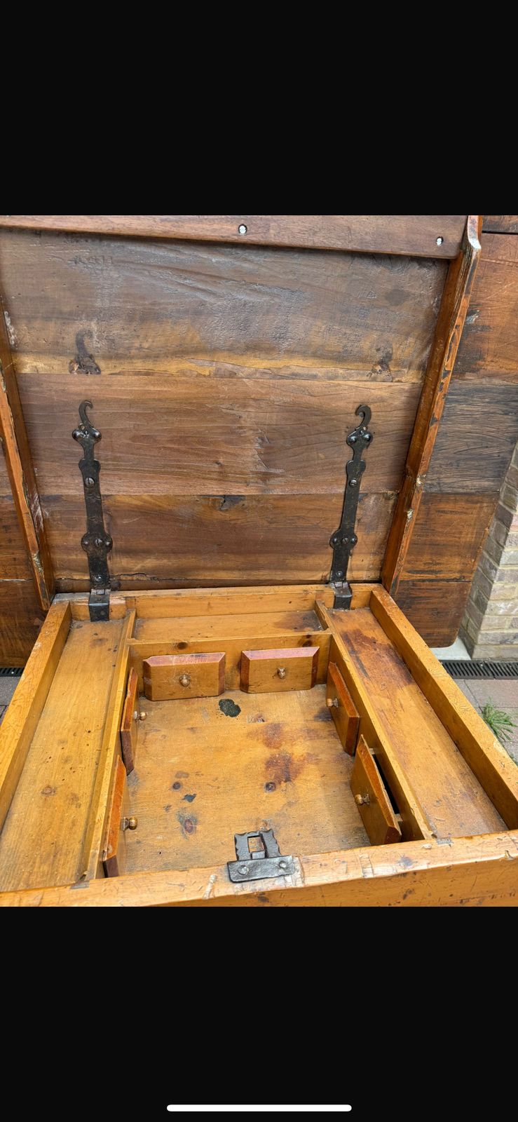 19th Century Handmade Very Special Antique Swiss Table Set With 6 Chairs photo Furniture