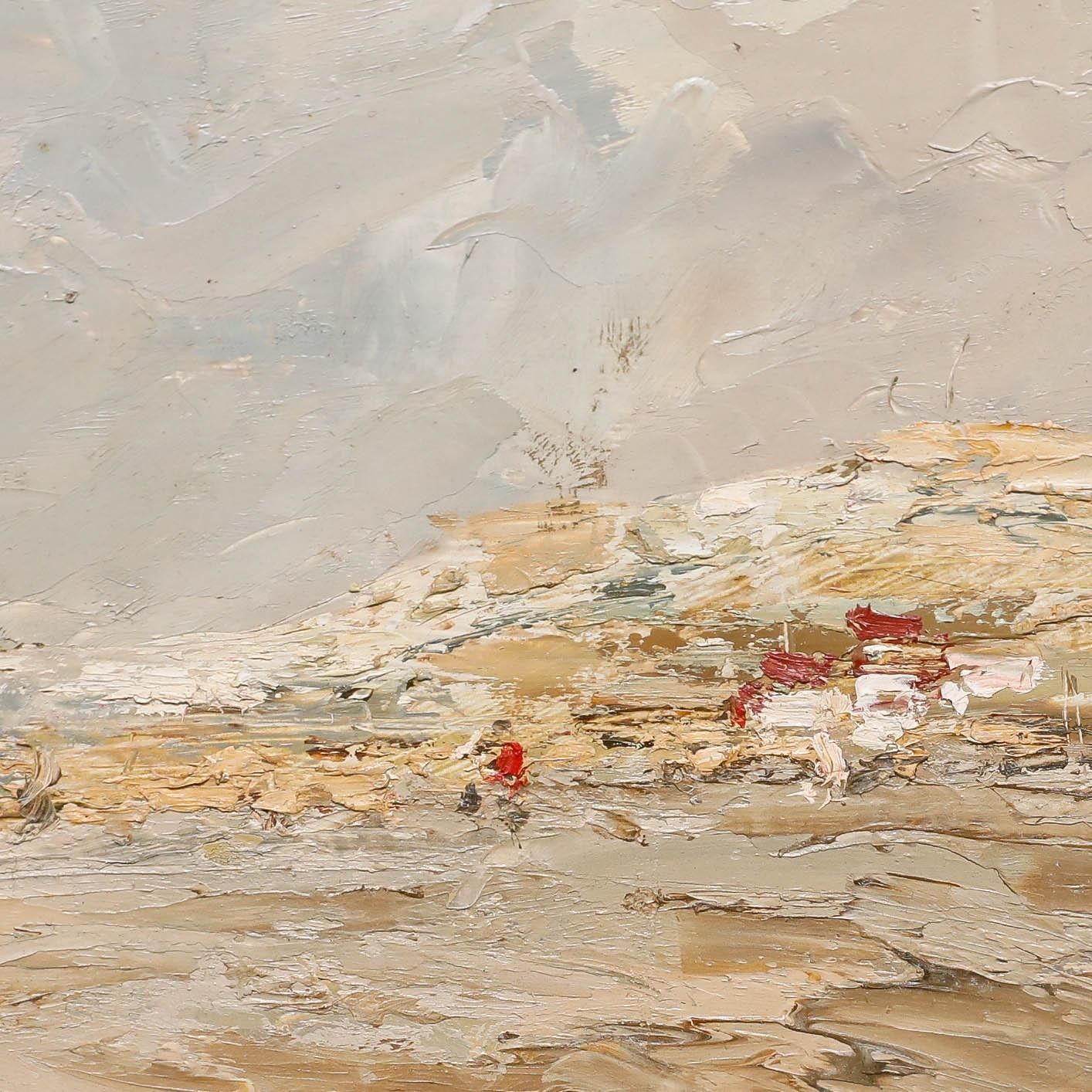 Charles Horwood (1908 1975) Mid 20th Century Oil, Overcast Coastline photo Art