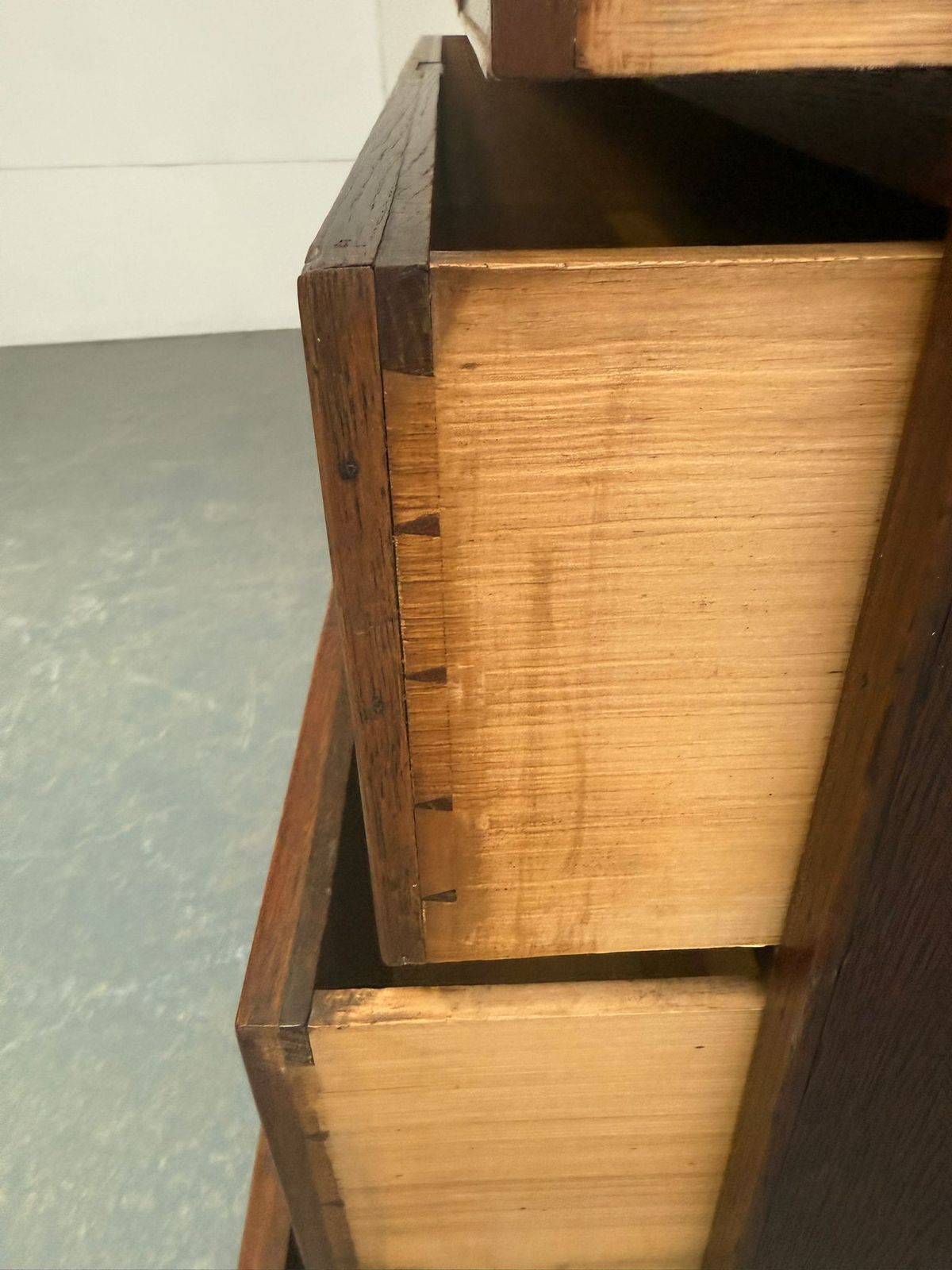 A Superb 5 Drawer Georgian Oak Narrow Splayed Foot Chest Of Drawers photo 795.0