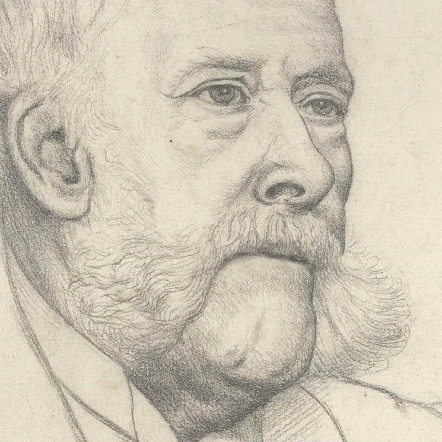 William Henry Ladd Early 20th Century Graphite Drawing, Study Of A Gentleman photo for sale