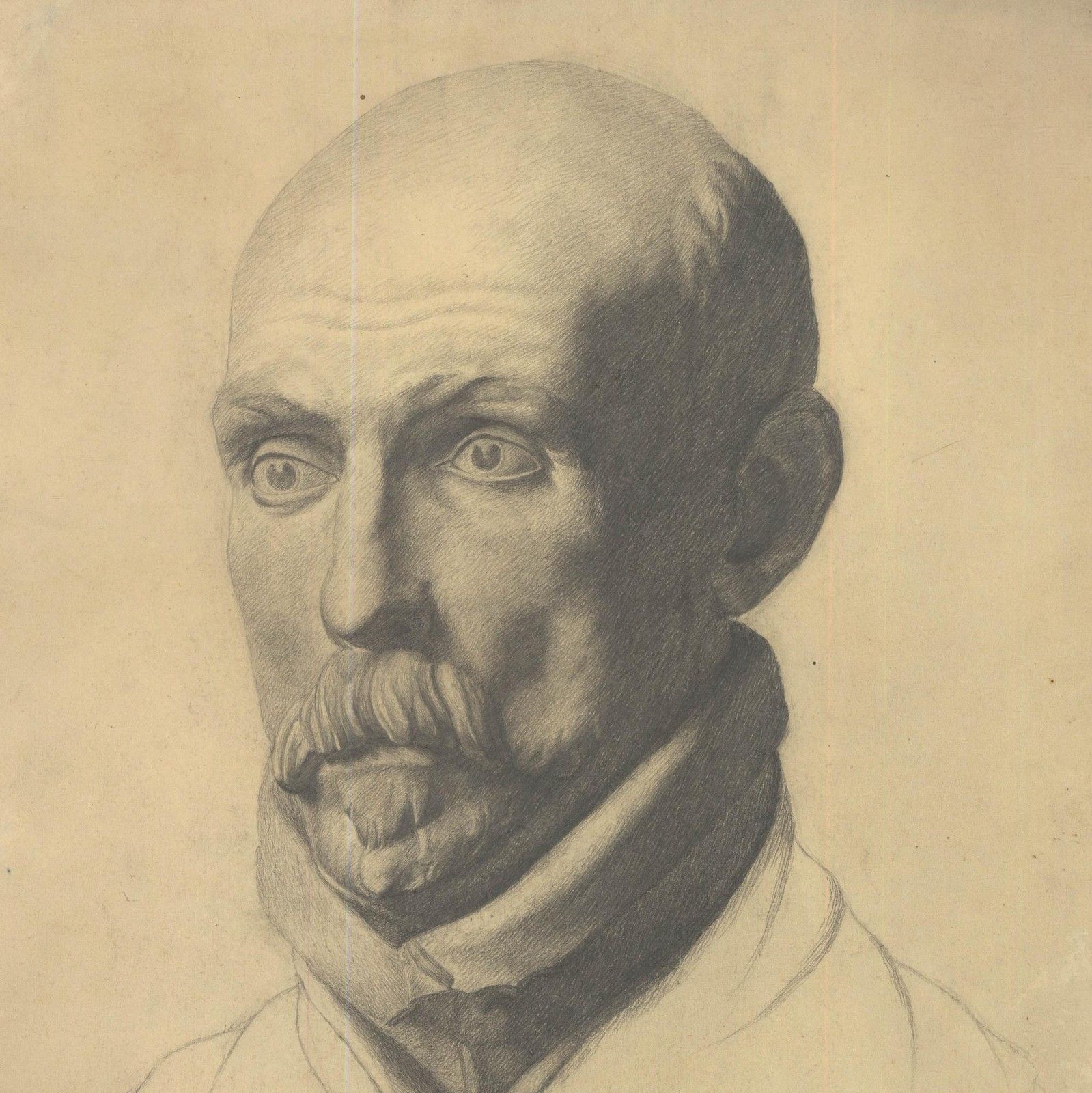 William Henry Ladd 1911 Graphite Drawing, Drawing From The Antique photo for sale
