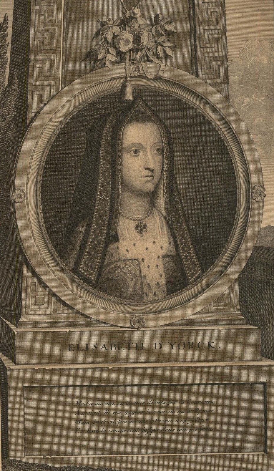 After Adriaen Van Der Werff (1659 1722) 17th Century Engraving,Elizabeth Of York photo furniture