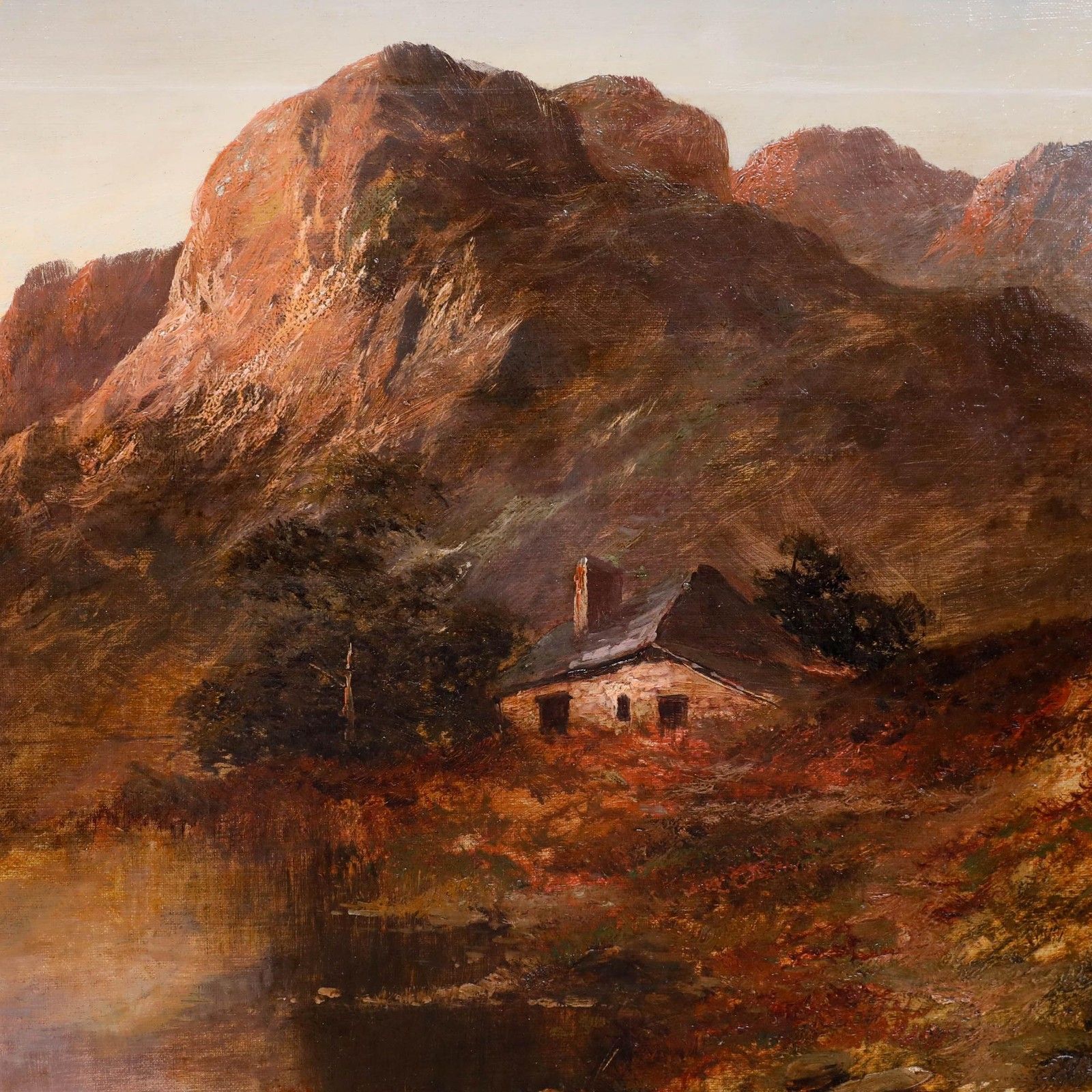 Francis E. Jamieson (1895 1950) 1912 Oil, Talyllyn Lake photo Art