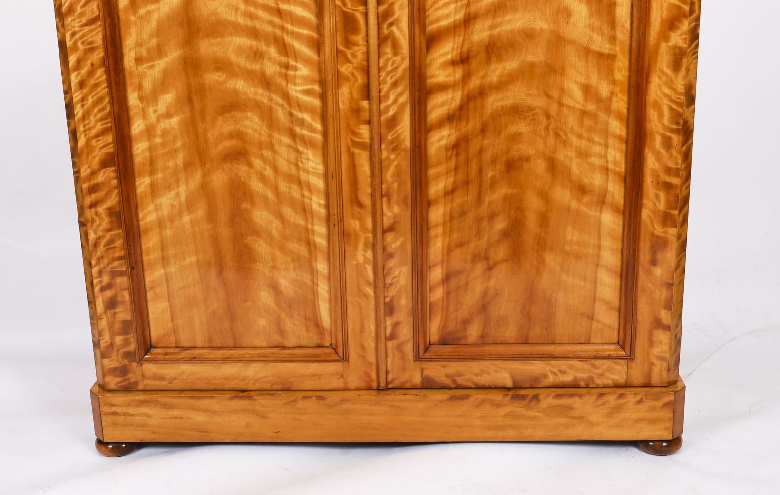 Antique English Flame Satinwood Wardrobe 19th Century photo vintage