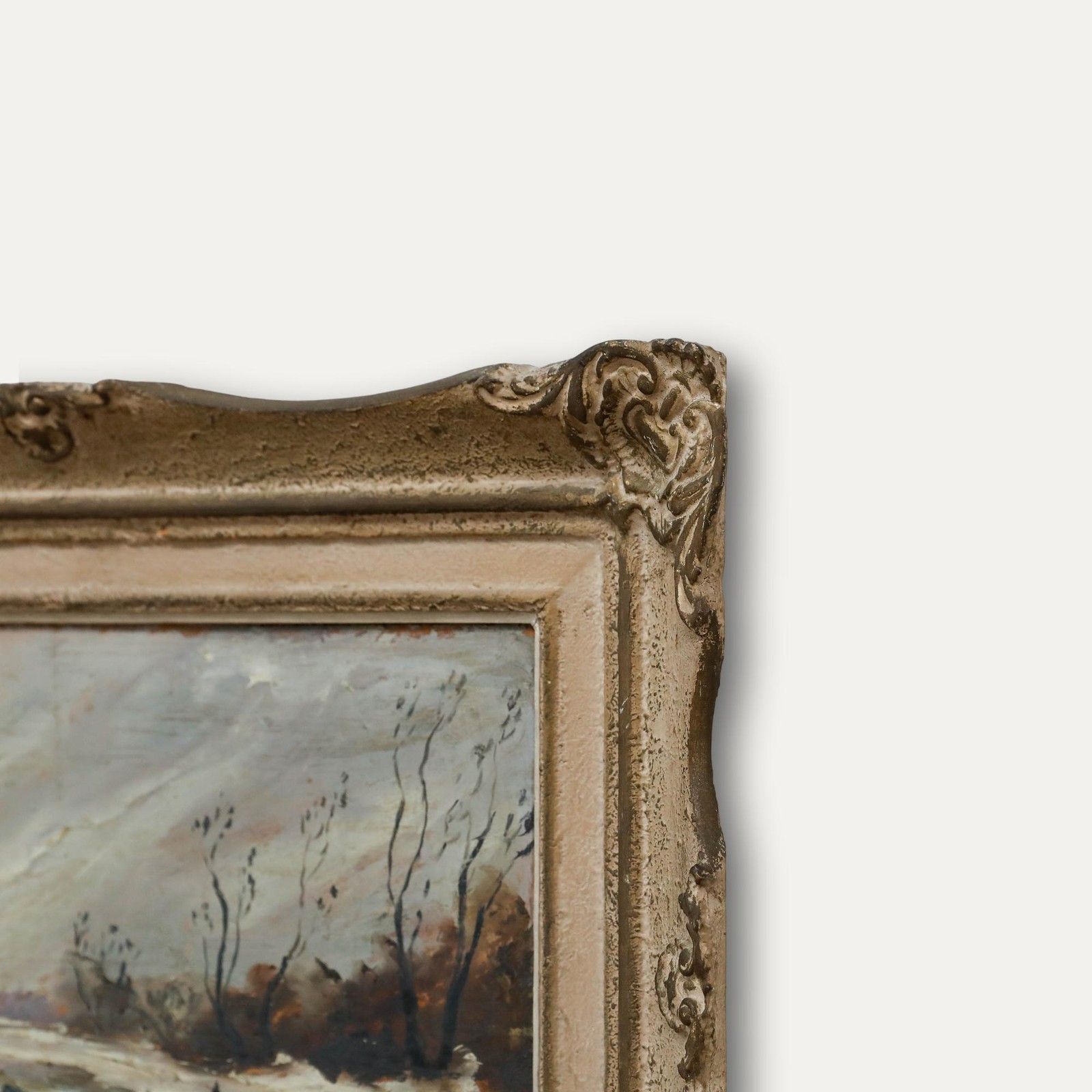 Charles Cuzin (1907 1975) Mid 20th Century Oil, Frozen Lake Scene photo 395.0
