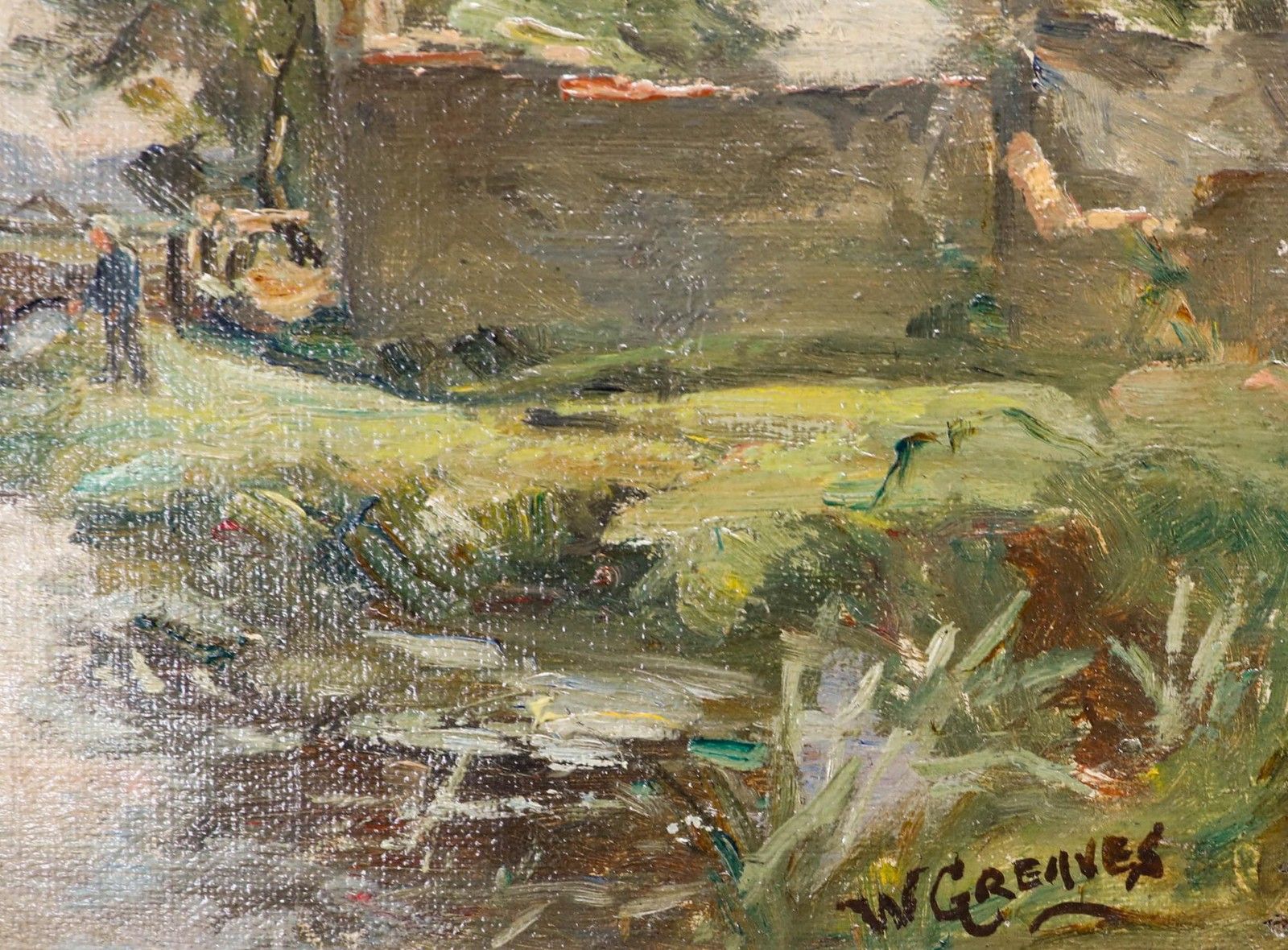 William Greaves (1852 1938) Early 20th Century Oil, The Old Mill photo vinterior
