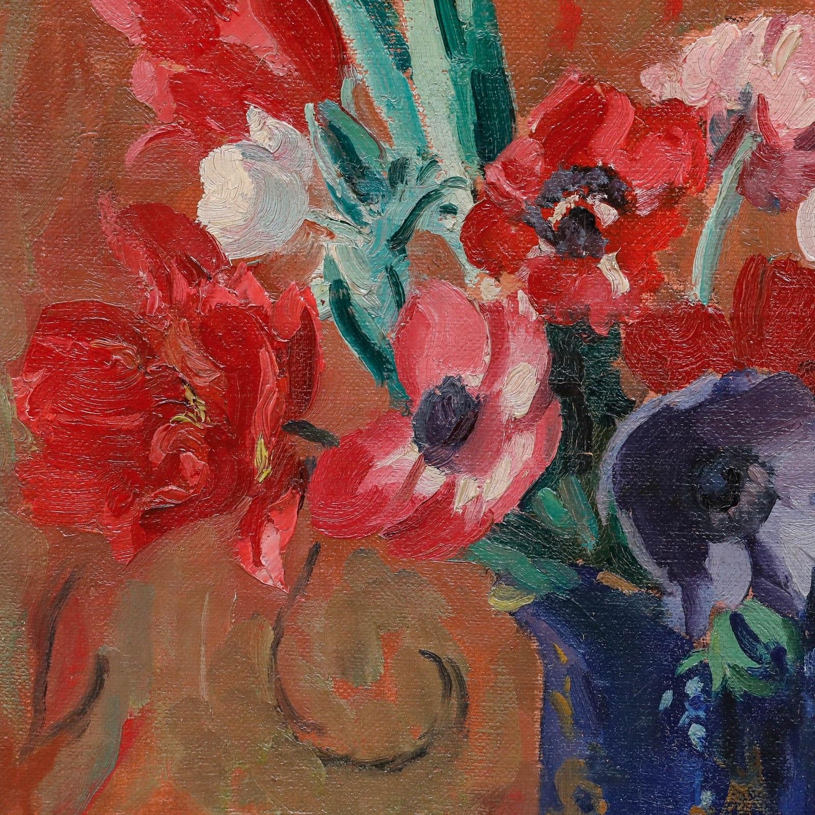 Philip Naviasky (1894 1983) Mid 20th Century Oil, Still Life With Figurine photo Art