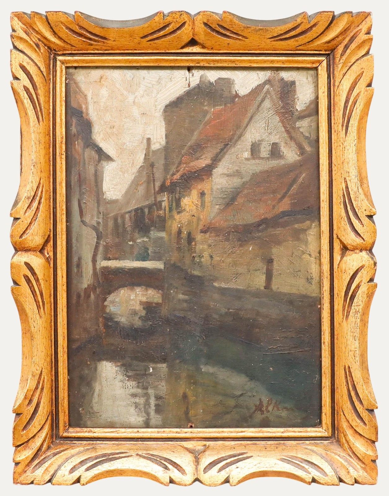 Fernand Alkan Levy (1870 1941) Early 20th Century Oil, The Canal