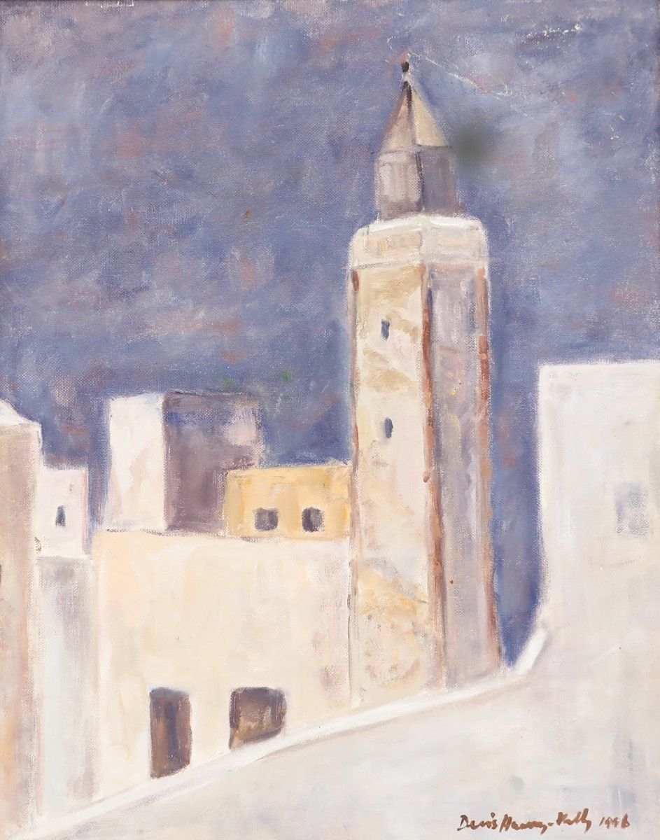 Denis Harvey Kelly 1998 Oil, A View Of The Tower photo furniture
