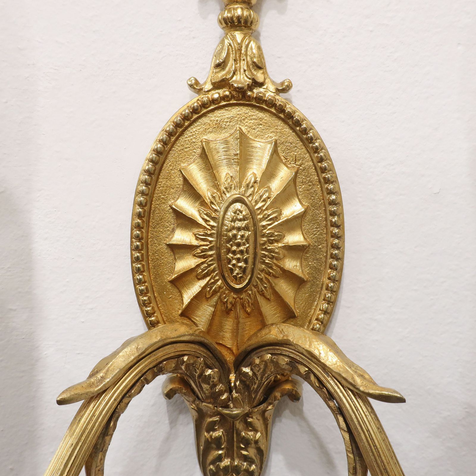 Pair Of Adam Style Gilt Bronze Wall Lights photo furniture
