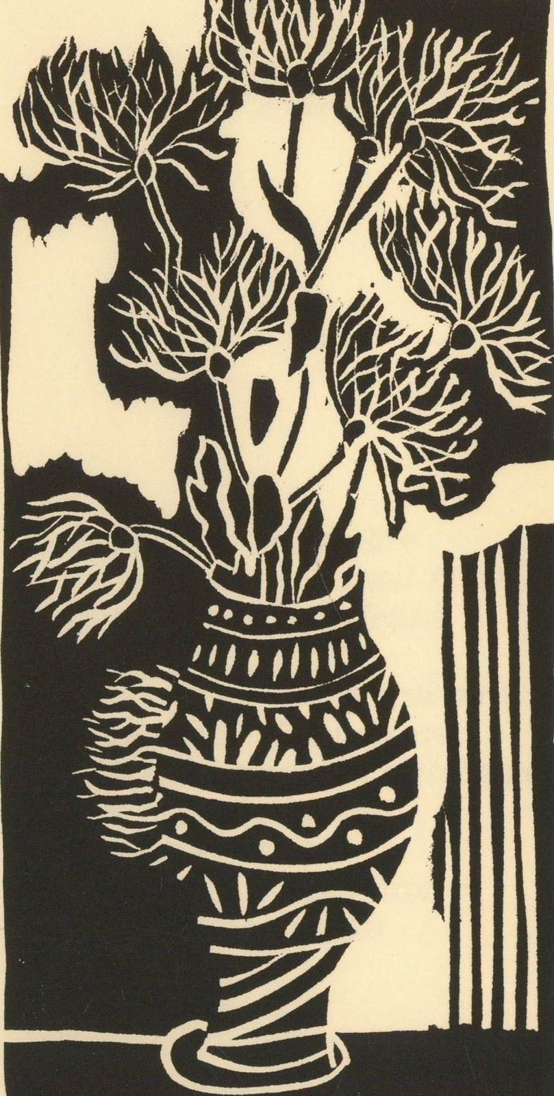 Albert Masri (1927 2020) Mid 20th Century Woodcut, A Poem By Vera Feyder photo furniture