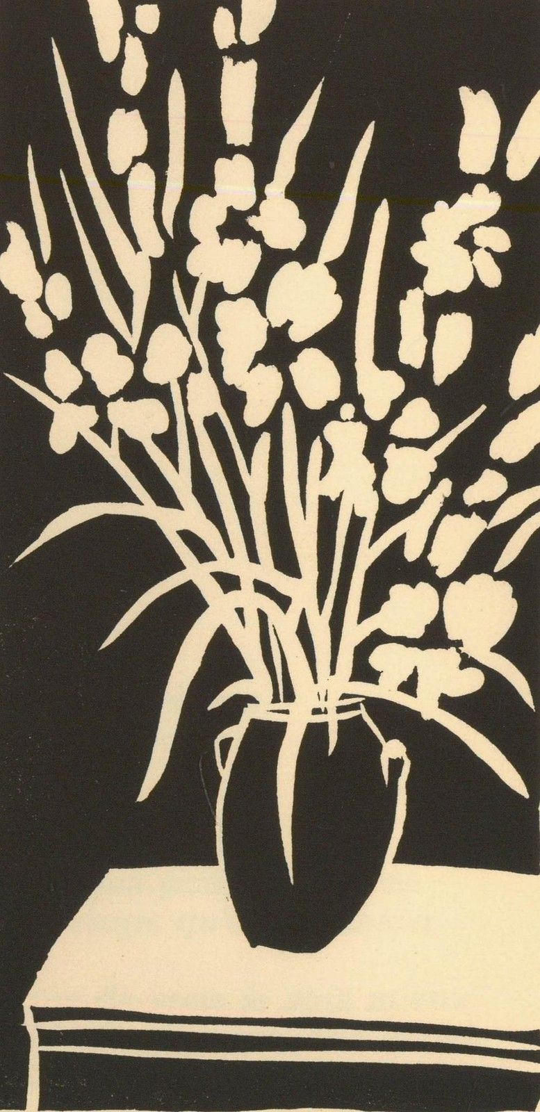 Albert Masri (1927 2020) Mid 20th Century Woodcut, A Poem By Eugène Guillevic photo furniture