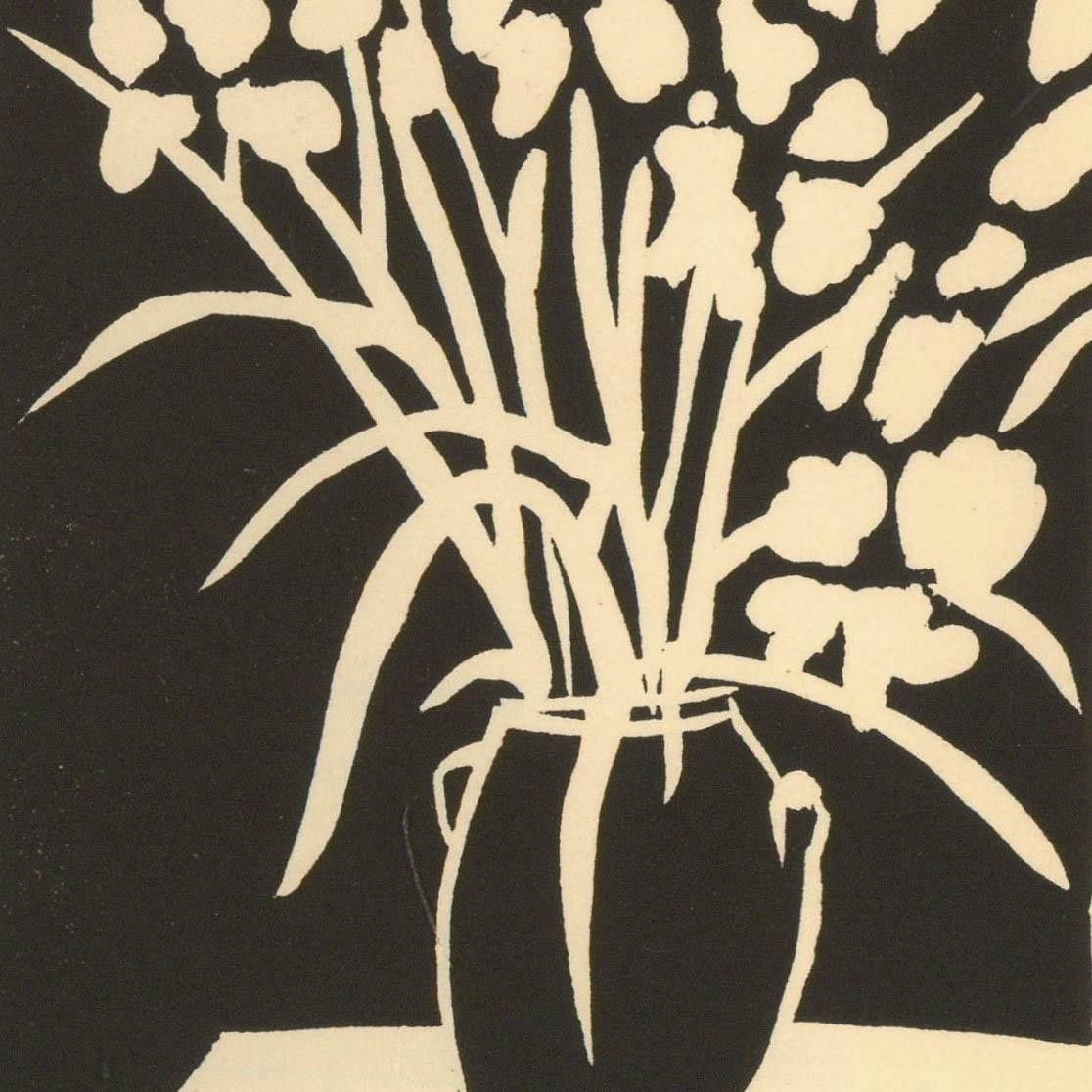 Albert Masri (1927 2020) Mid 20th Century Woodcut, A Poem By Eugène Guillevic photo Art