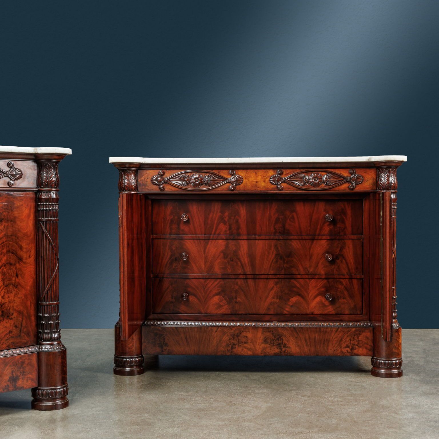 Antique Cupboards Restoration Chestnut Mahogany Marble XIX Century photo Furniture