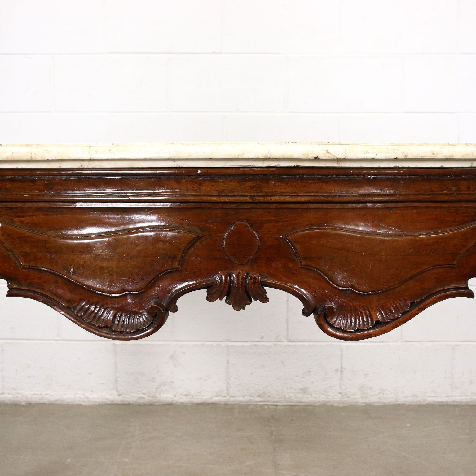 photo for sale Venetian Baroque Console Walnut Alabaster Marble Italy XVIII Century