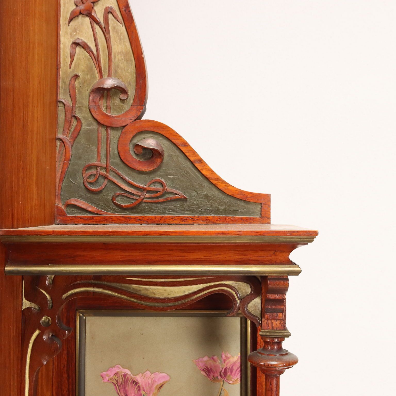 Showcase Art Nouveau Mahogany Italy XIX Century photo vinterior