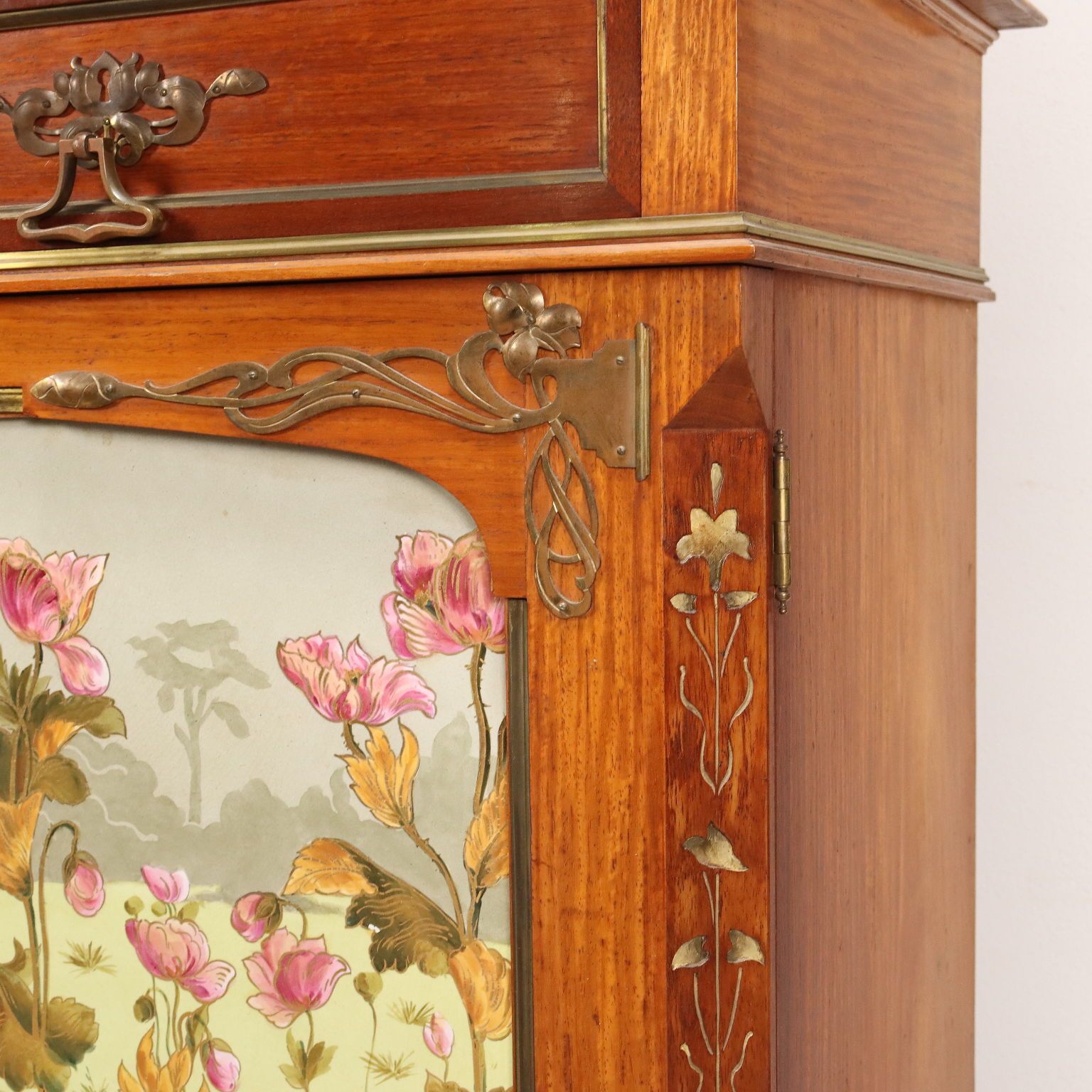 6500.0 Showcase Art Nouveau Mahogany Italy XIX Century photo