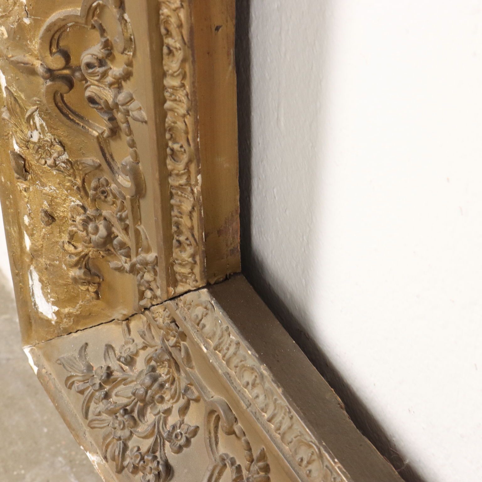 Antique Frame Pastiglia Carving France XX Century photo vintage