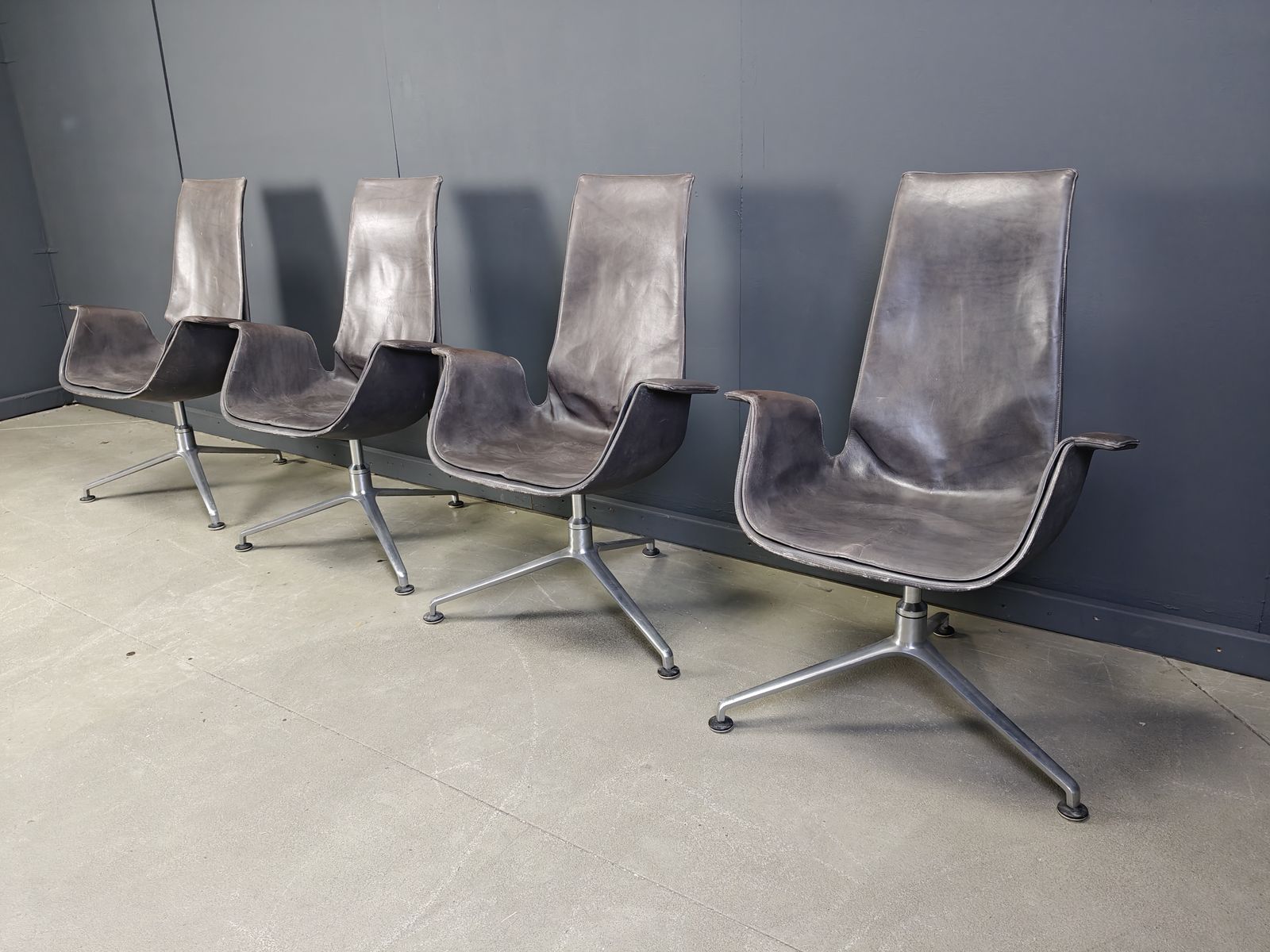 photo for sale Fk 6725 Chairs By Preben Fabricius & Jørgen Kastholm For Walter Knoll, 1960s   Set Of 4