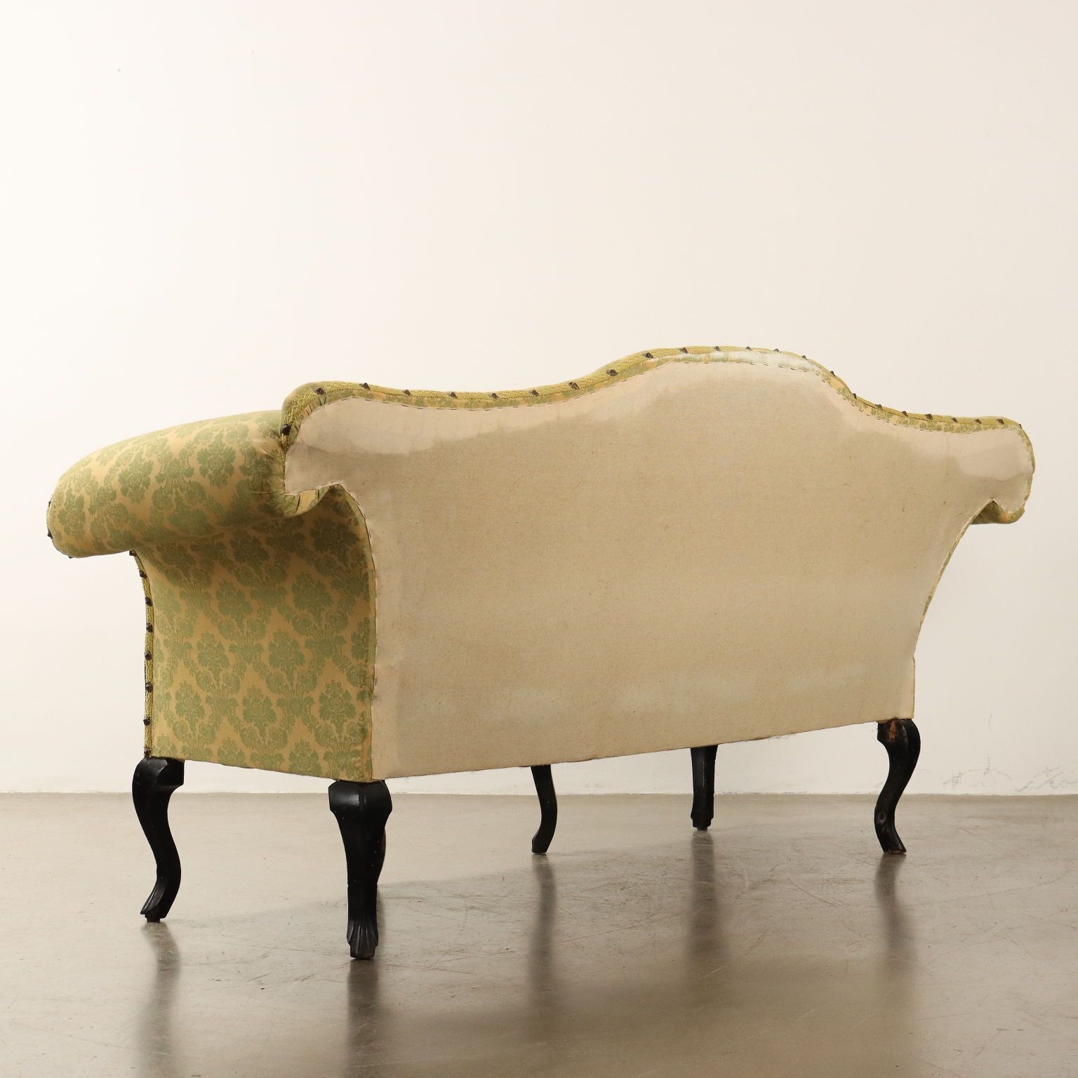 photo for sale Antique Sofa Walnut Fabric Upholstery Italy XVIII Century