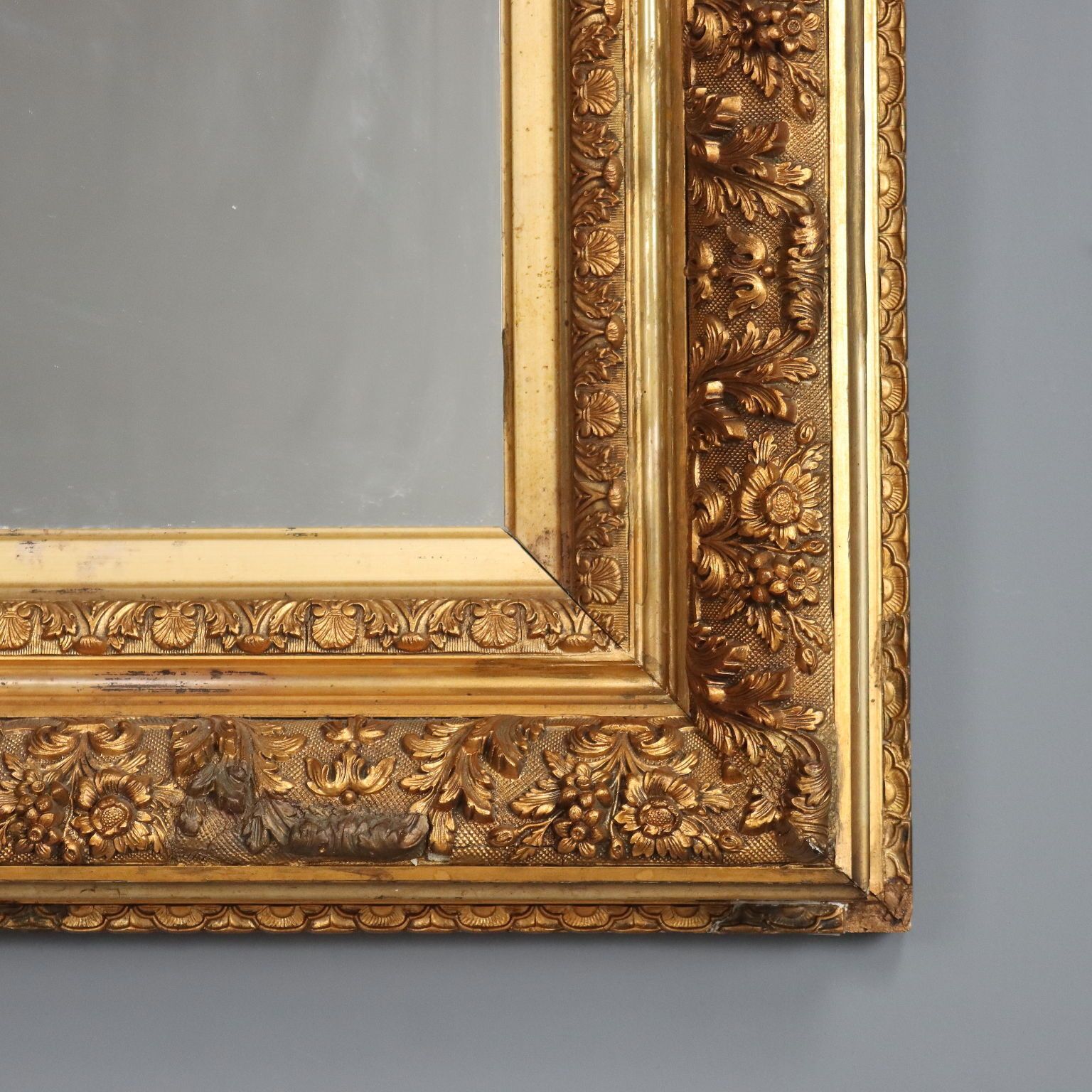 Antique Mirror Carved Gilded Wood Italy XIX Century photo buy