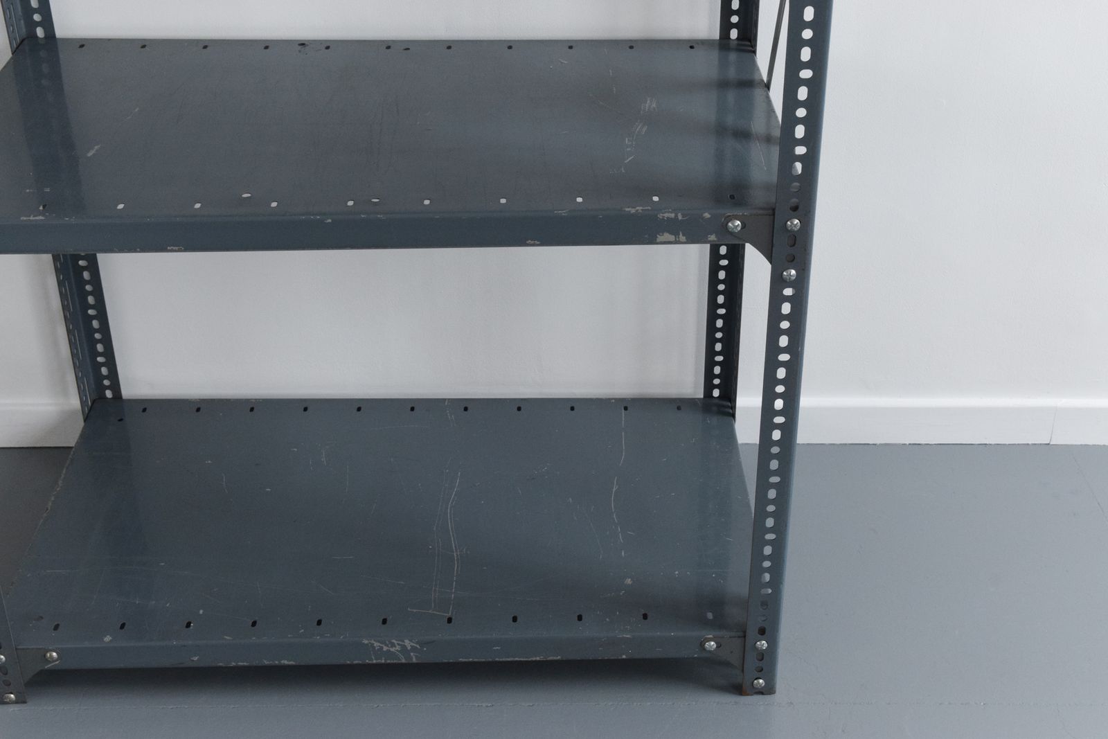 Grey Blue Dexion Industrial Adjustable Metal Shelving photo Furniture