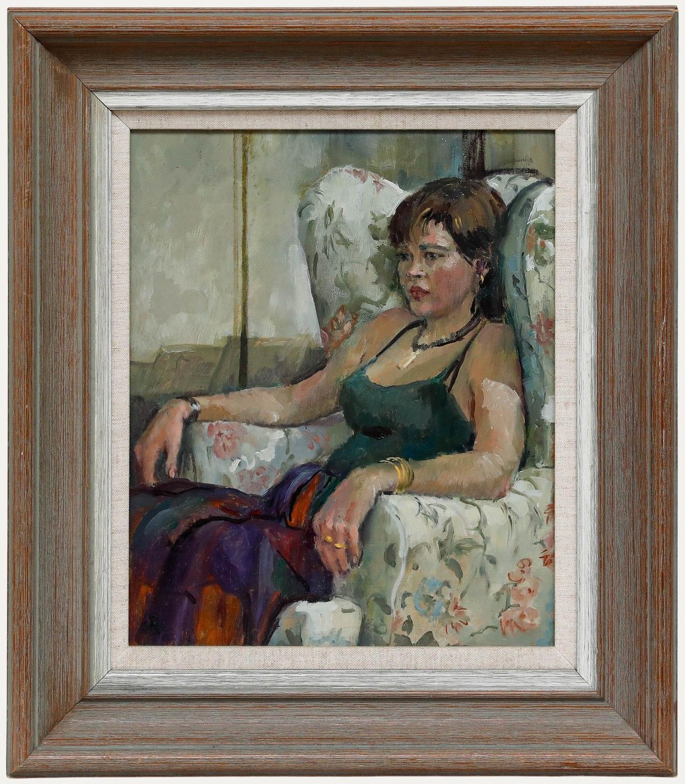 Pat Maclaurin (1933 2022)  20th Century Oil, Myken In The Wingchair