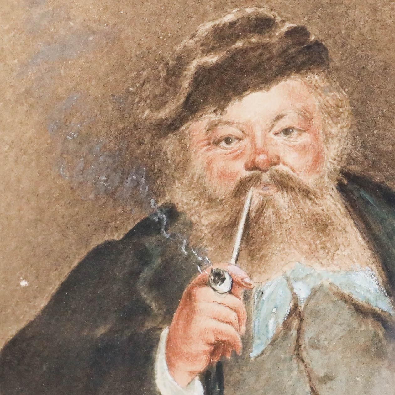 After édouard Manet Framed Late 19th Century Watercolour, A Good Glass Of Beer photo Art