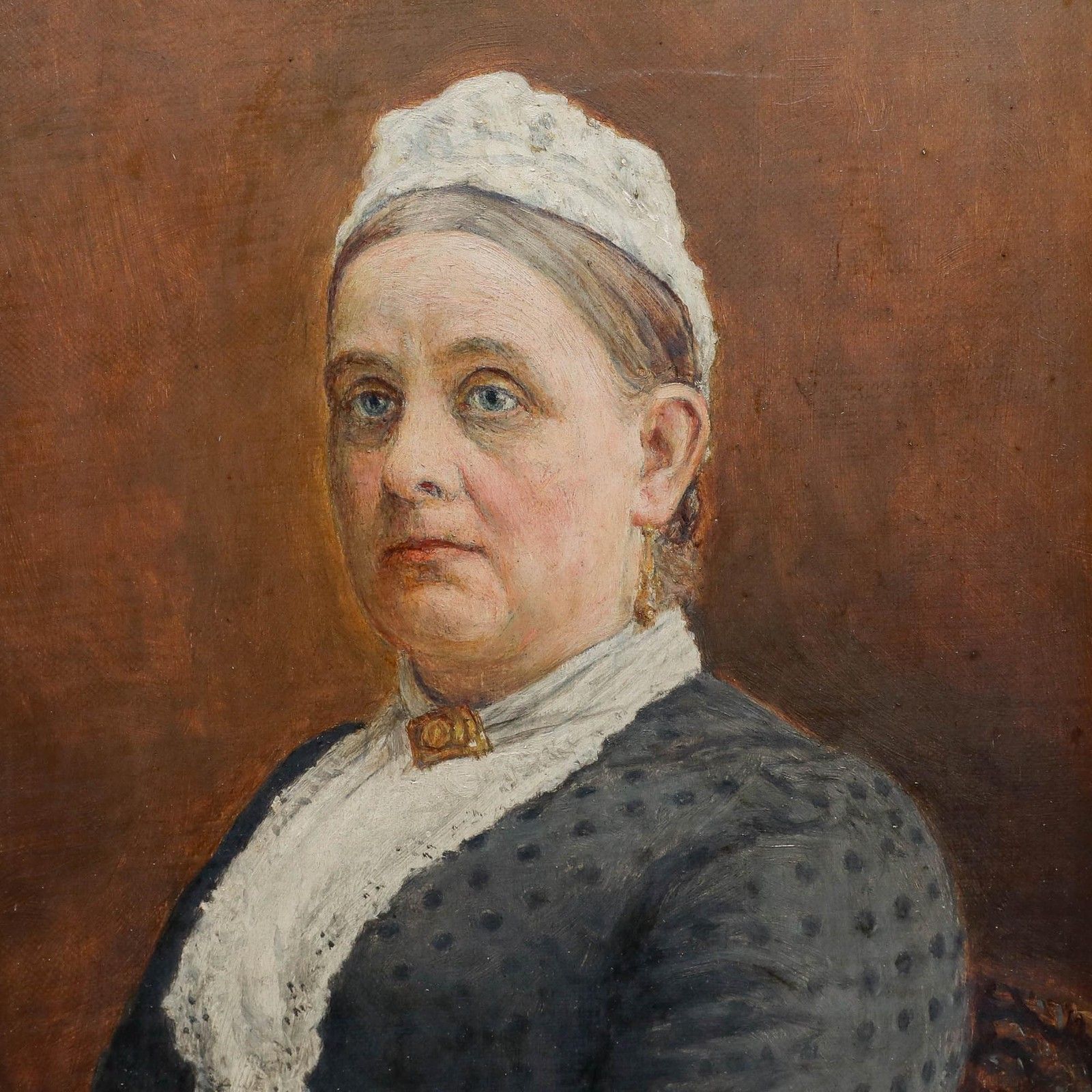 19th Century Oil Bust Of A Victorian Lady photo Art